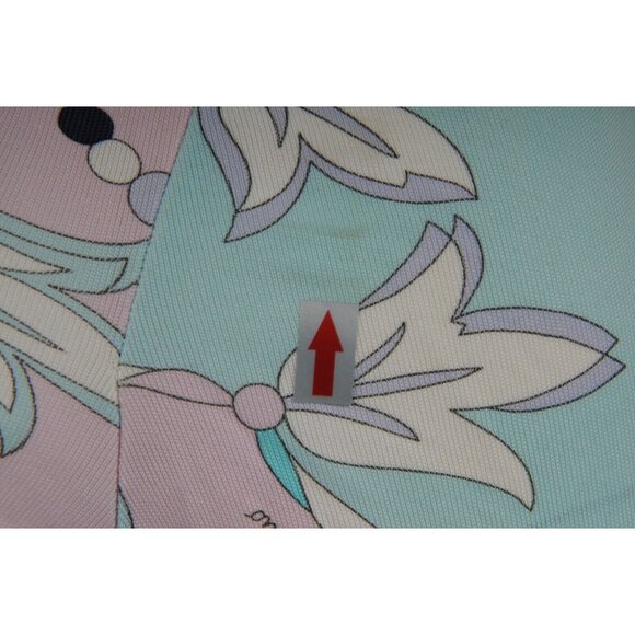 Emilio Pucci Floral V Neck Top US 8 IT 38 Blue Purple Pink Viscose Long Sleeve - Picture 5 of 9